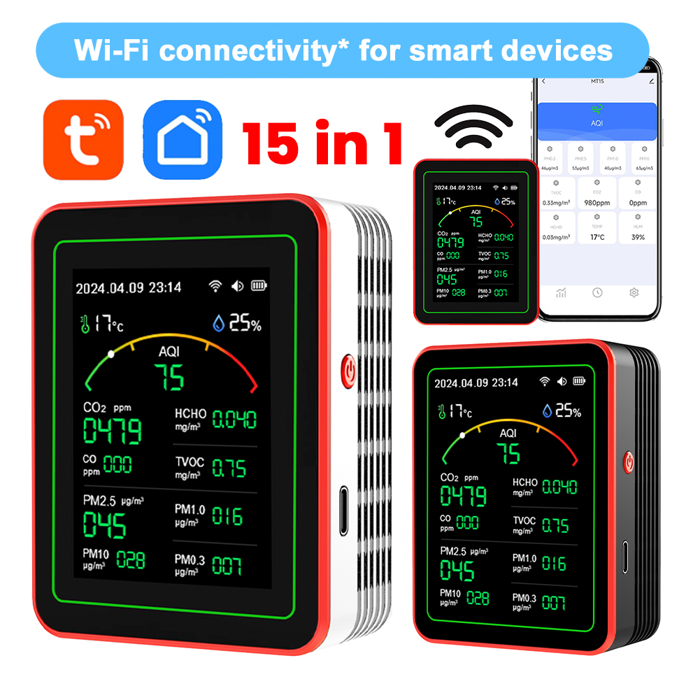 Woodworking App - Tuya WiFi 15-in-1 가정용 CO CO2