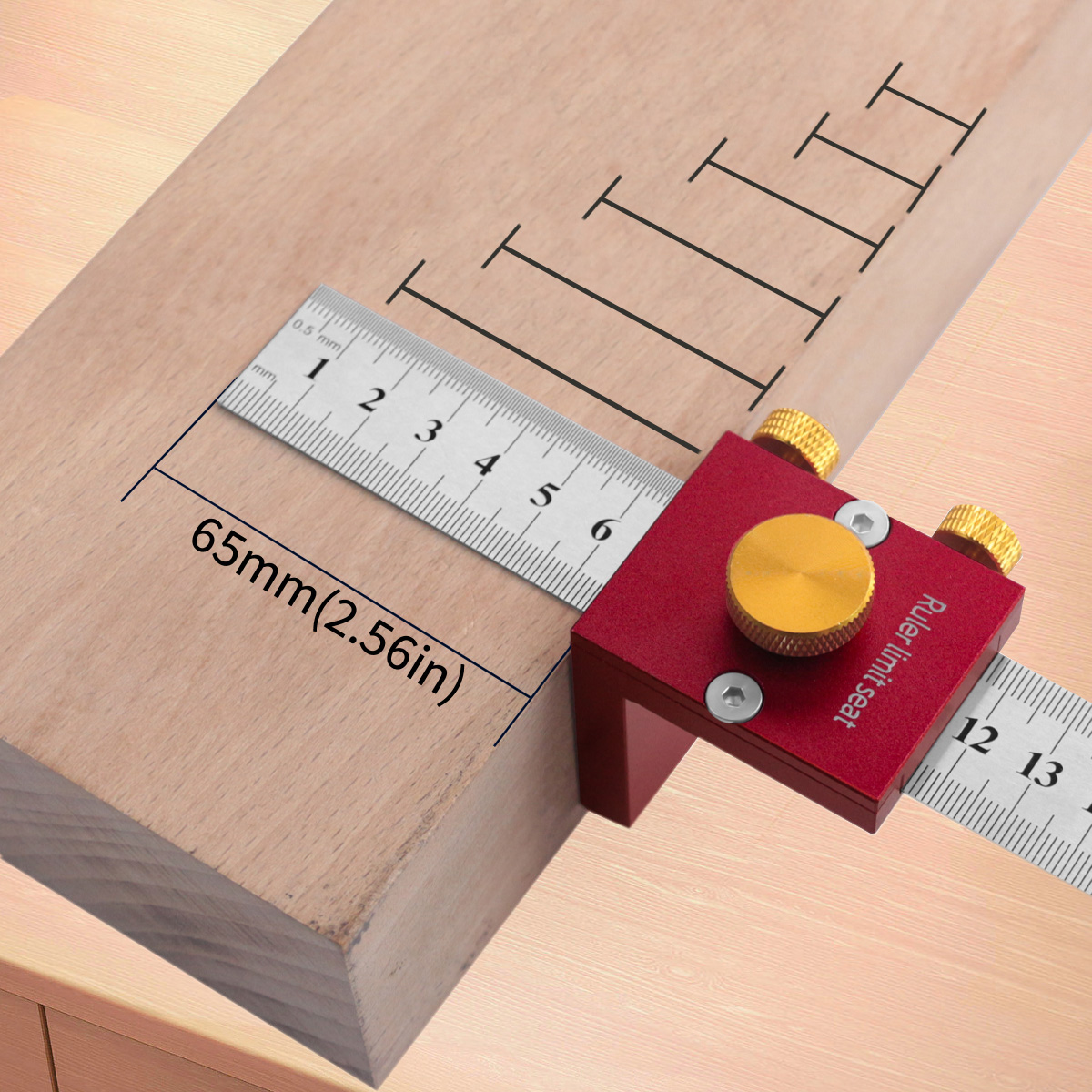 Marking Gauge Tool - 30cm/12 인치 스크 라이빙 눈금자 90도