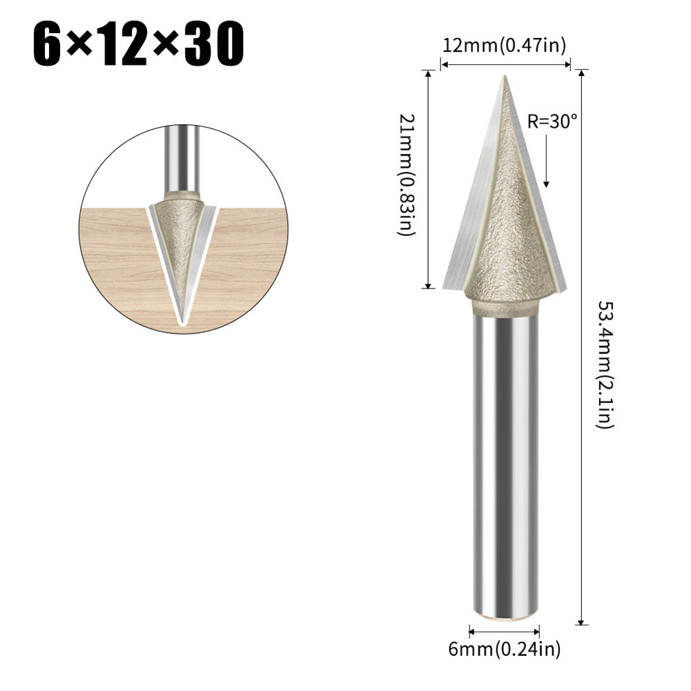Woodworking Or Woodworking - 카바이드 V 비트 30도 V자형 조각