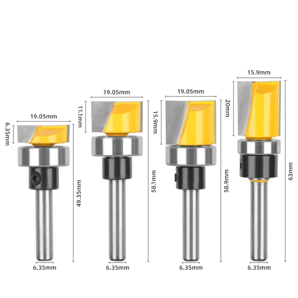 1/4인치 샹크 플러시 트림 라우터 비트(베어링 카바이 - Router Bits For Woodworking 리뷰 및 가격