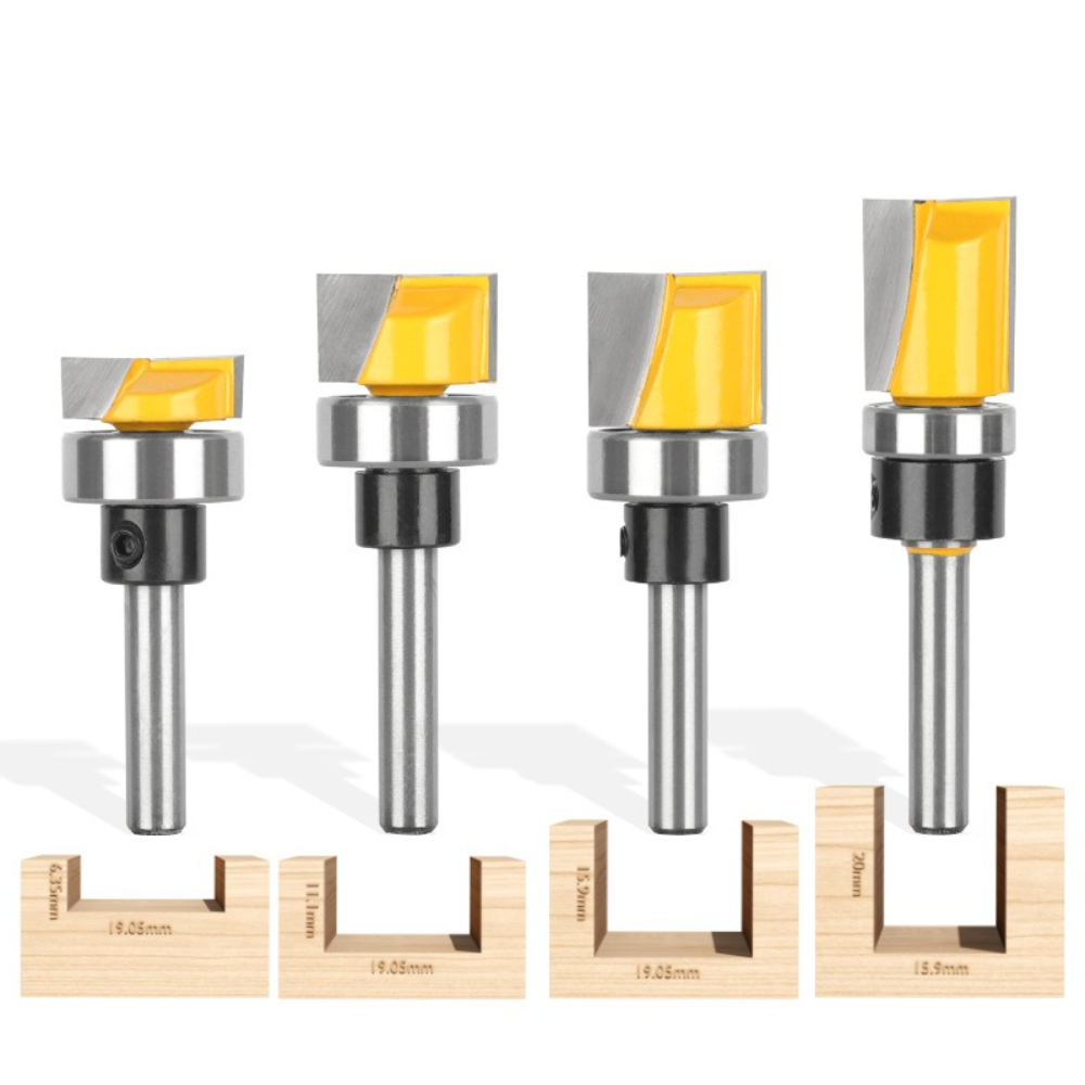 1/4인치 샹크 플러시 트림 라우터 비트(베어링 카바이 - Router Bits For Woodworking 리뷰 및 가격
