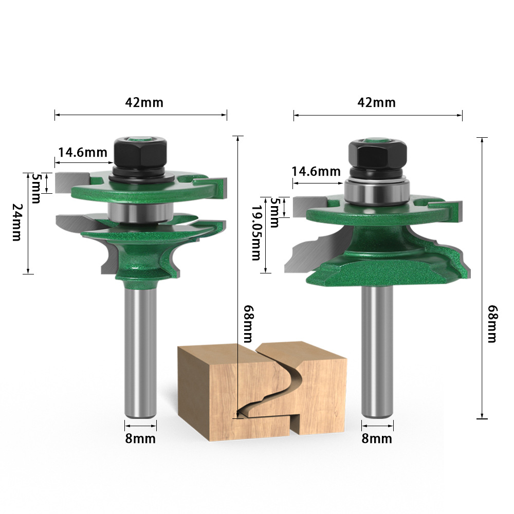2개입 목재 프레임 조인트 라우터 비트 세트 8mm 샹 - Router Bits For Woodworking 리뷰 및 가격