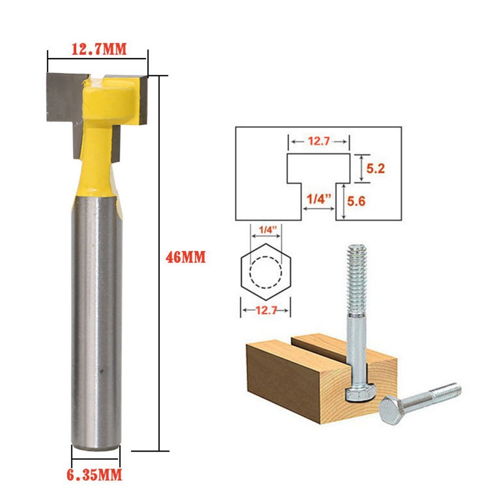 A11I 1/4인치 생크 T-슬롯 커터 라우터 비트 스 - Router Bits For Woodworking 리뷰 및 가격