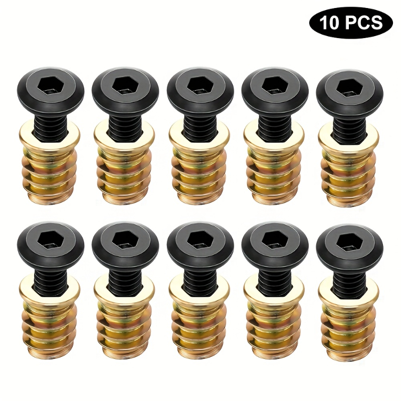 10PCS 너트 나사 삽입물 조합 도구 키트 목재 가구 - Woodworking Joint Types 리뷰 및 가격
