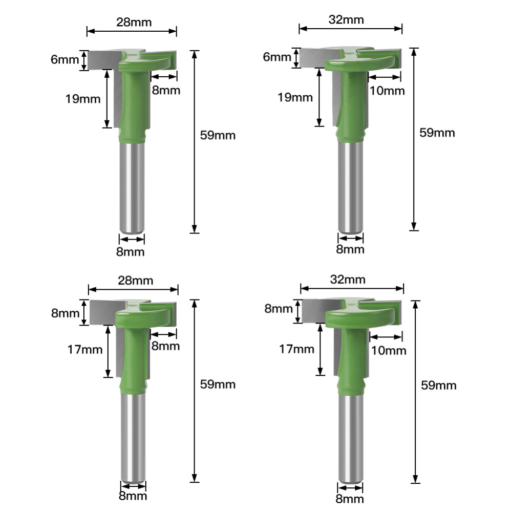 8mm 샹크 T-슬롯 라우터 비트 세트 목공용 밀링 직 - Router Bits For Woodworking 리뷰 및 가격