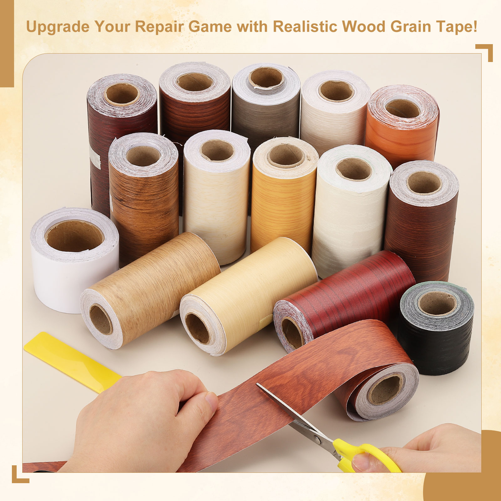 10미터 목재 질감 수리 테이프 자가 접착식 사실적인  - Xfasten Woodworking Tape 리뷰 및 가격